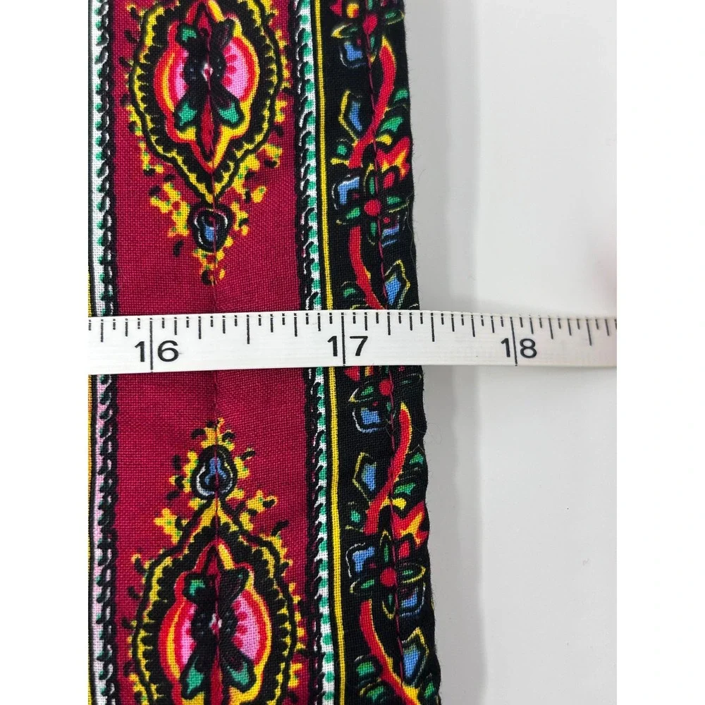 Valdrome Quilted Table‎ Runner 38x17 Burgundy Floral Border